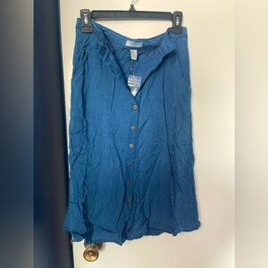 Forever 21 chambray midi button up skirt
